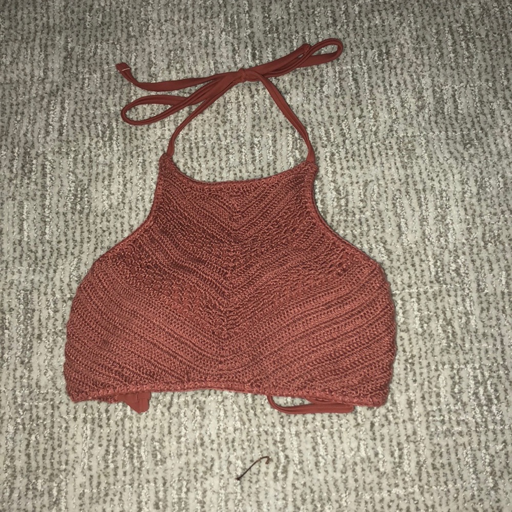 Knit bikini top